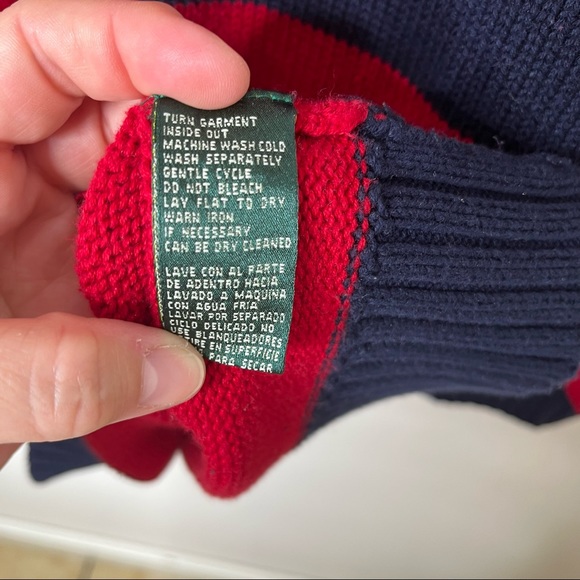 Vintage Lauren Ralph Lauren Logo Quarter Zip Sweater - Picture 10 of 16